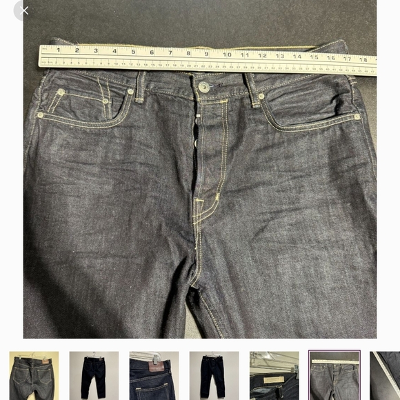 Allsaints Ridge Dark Blue Jeans. - Picture 6 of 7
